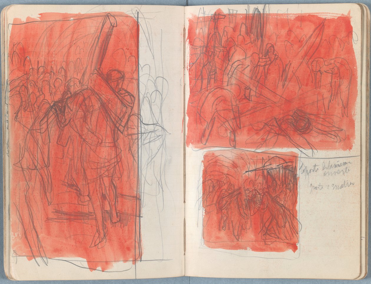 Sider fra et album med Sketches for The Life of Our Lord Jesus Christ, slutningen af 1880