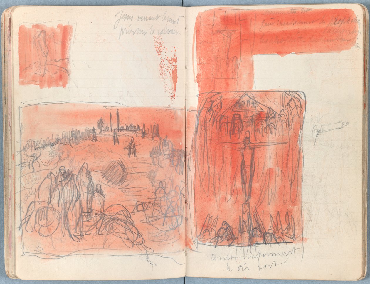 Sider fra et album med Sketches for The Life of Our Lord Jesus Christ, slutningen af 1880