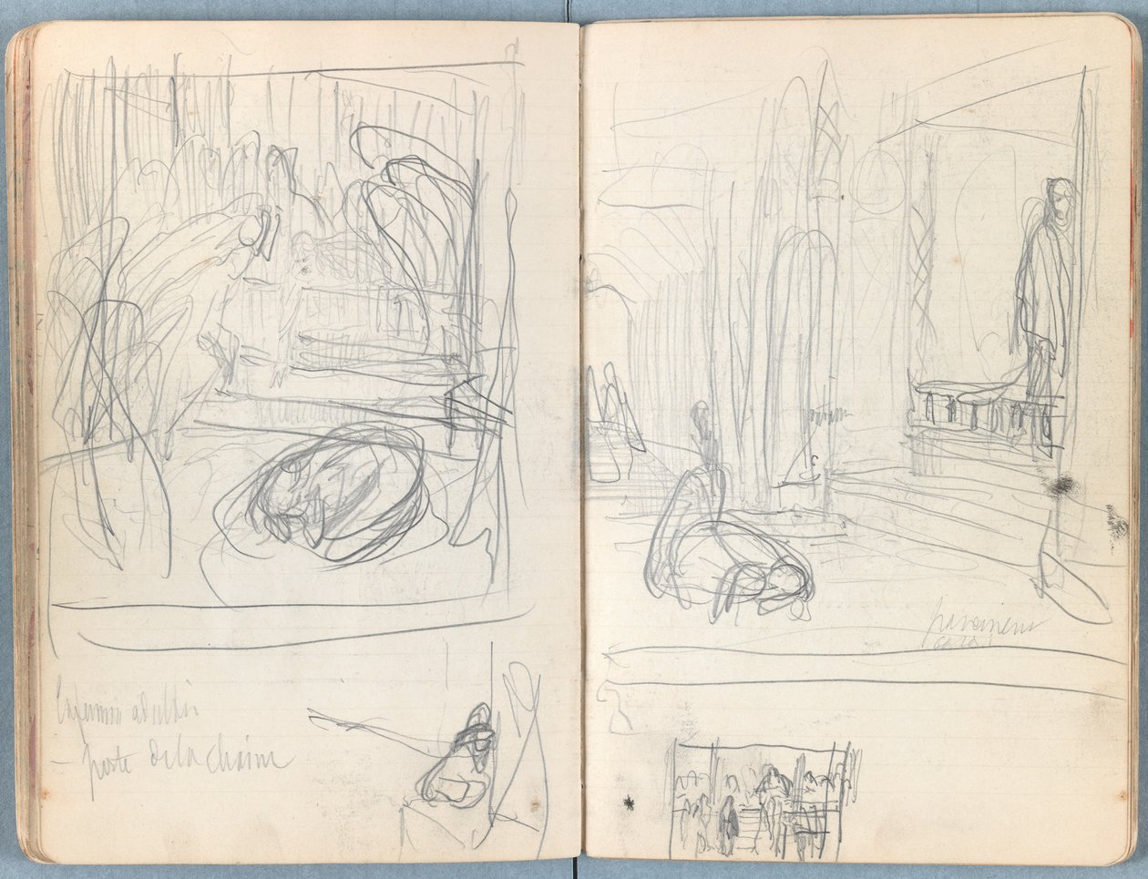 Sider fra et album med Sketches for The Life of Our Lord Jesus Christ, slutningen af 1880