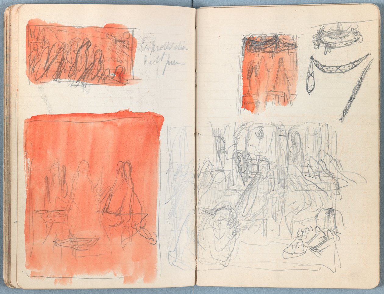 Sider fra et album med Sketches for The Life of Our Lord Jesus Christ, slutningen af 1880