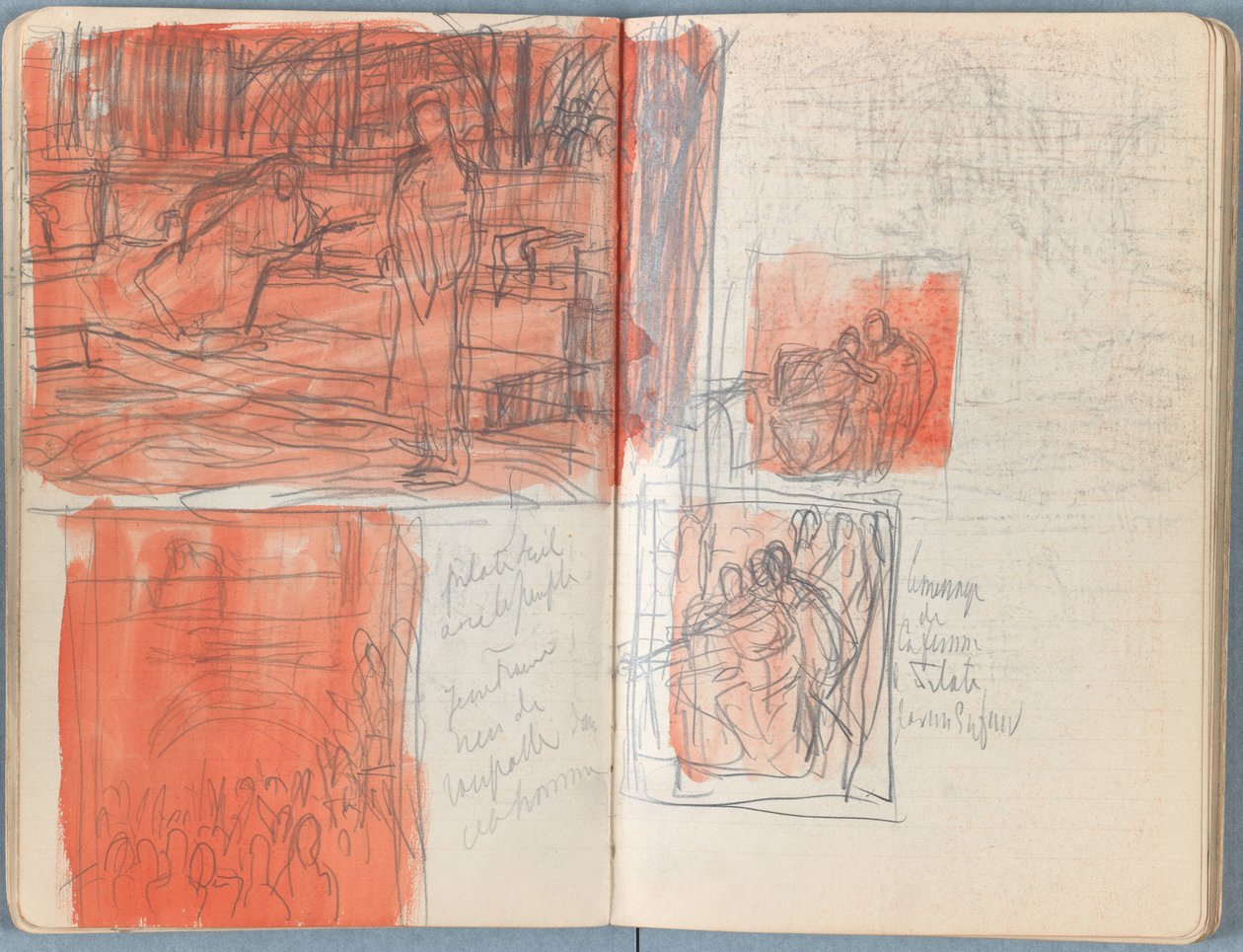 Sider fra et album med Sketches for The Life of Our Lord Jesus Christ, slutningen af 1880