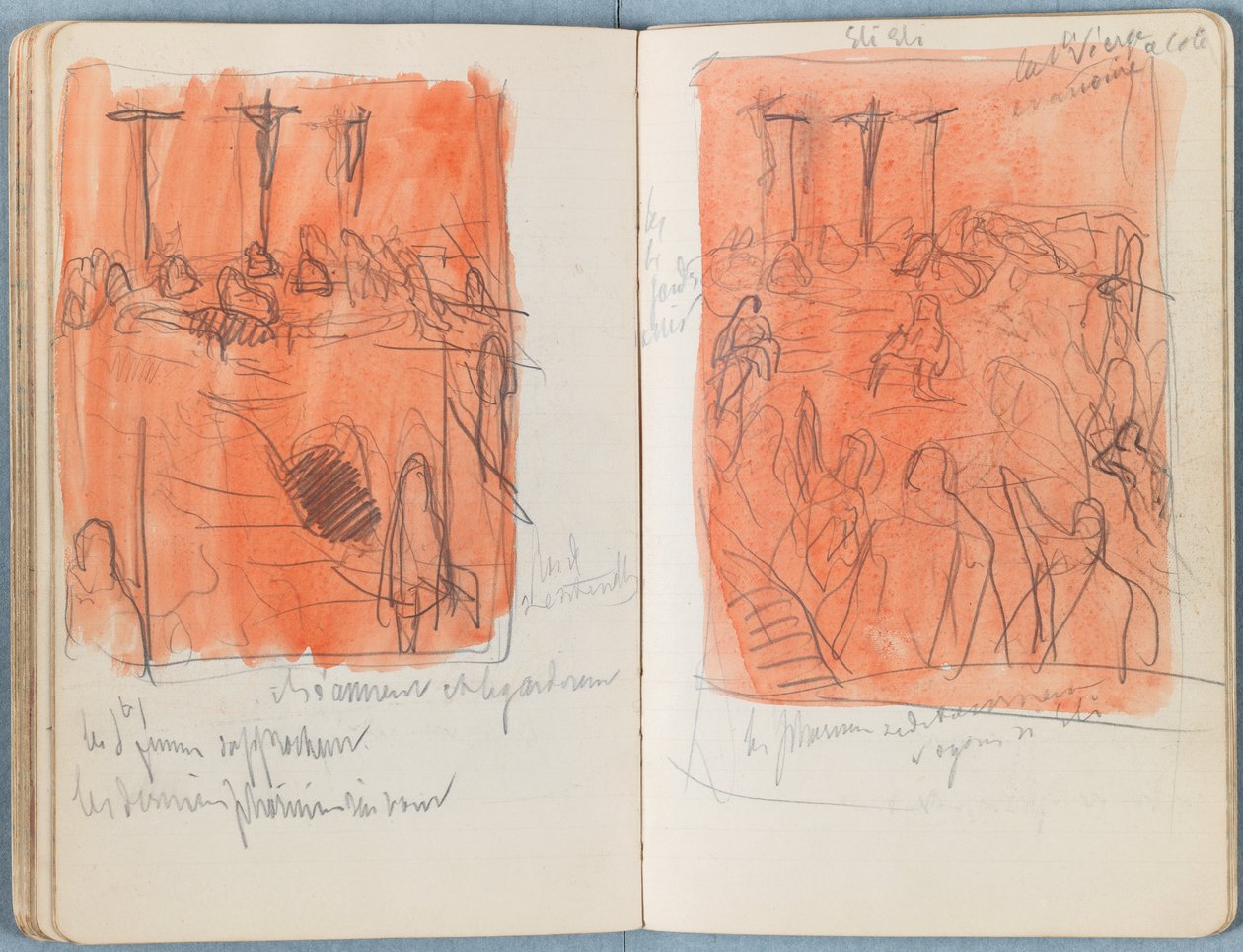 Sider fra et album med Sketches for The Life of Our Lord Jesus Christ, slutningen af 1880