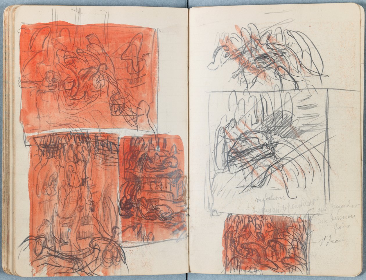Sider fra et album med Sketches for The Life of Our Lord Jesus Christ, slutningen af 1880