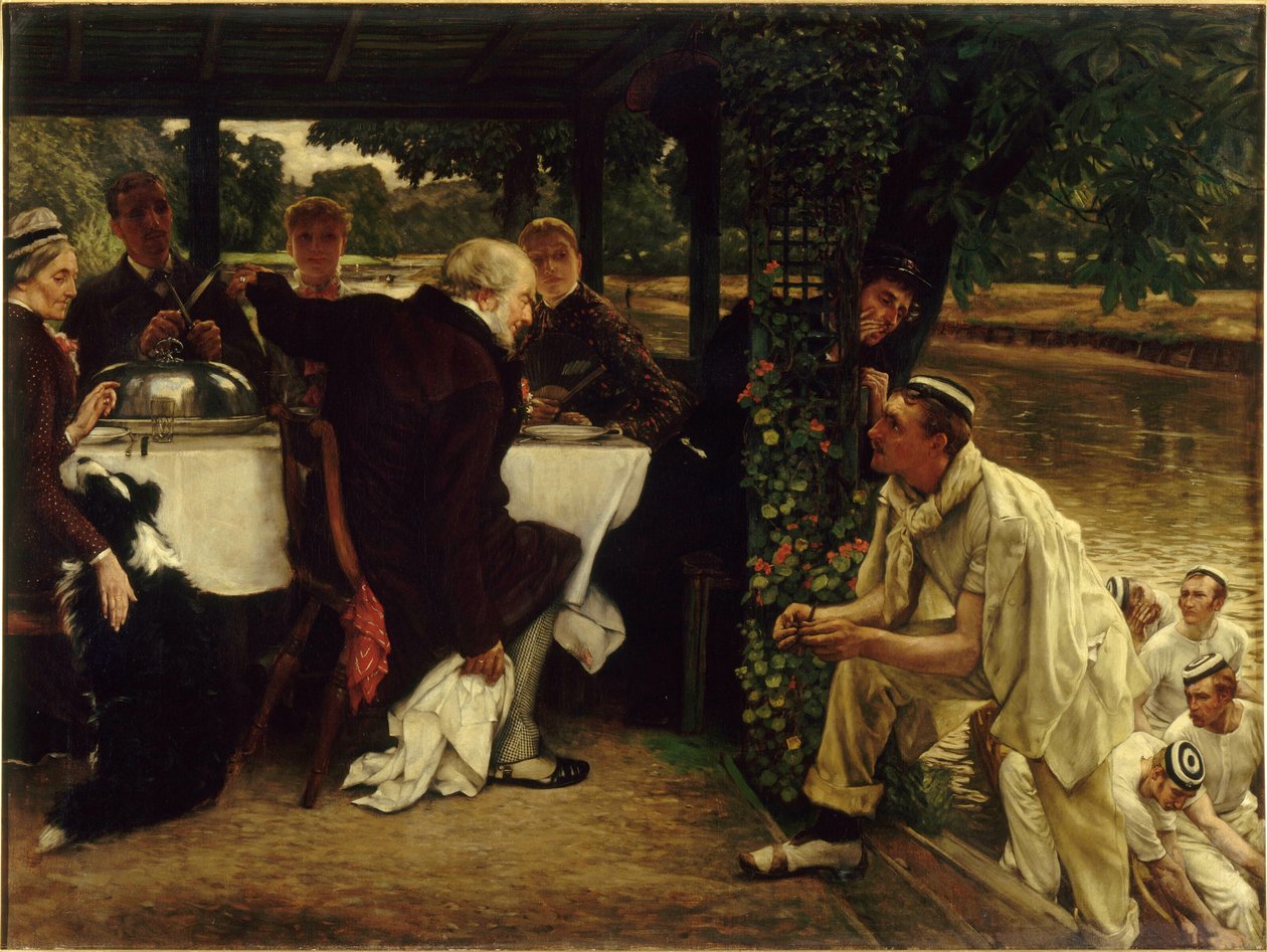 Lignelse om den fortabte søn: Den fede kalv, 1880. af James Jacques Joseph Tissot