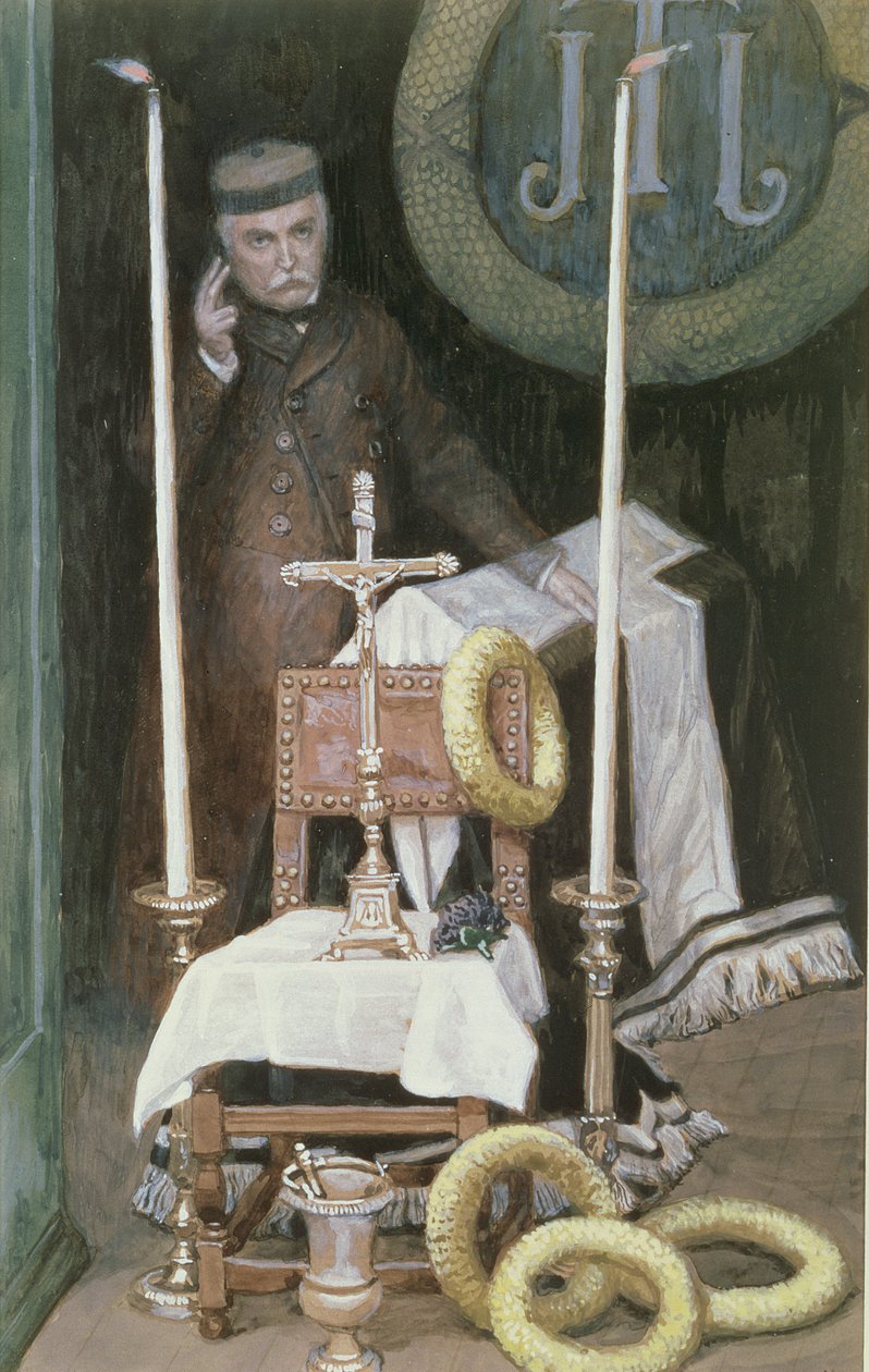 Portrait of the Pilgrim (Selvportræt), illustration til The Life of Christ, ca. 1886-96 (gouache på pap) af James Jacques Joseph Tissot