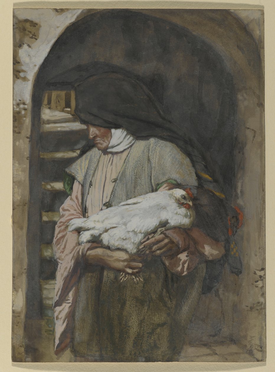 Saint Anne, illustration til The Life of Christ, ca. 1886-94 (wc & gouache på pap) af James Jacques Joseph Tissot