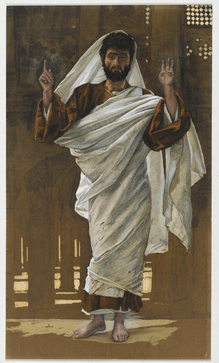 Saint Bartholomew, illustration til The Life of Christ, ca. 1886-94 (wc & gouache på pap) af James Jacques Joseph Tissot