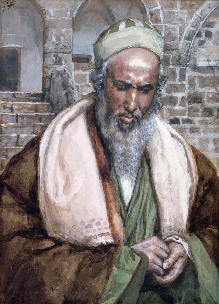 Saint Luke, illustration til The Life of Christ, ca. 1884-96 (wc & gouache på pap) af James Jacques Joseph Tissot