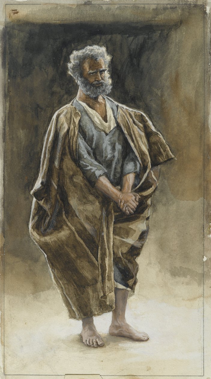 Sankt Peter, illustration fra Vor Herre Jesu Kristi liv, 1886-94 (wc over grafit på papir) af James Jacques Joseph Tissot