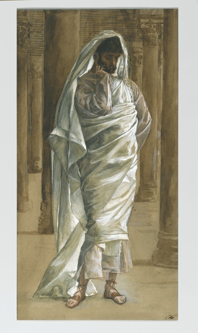 Sankt Thomas, illustration fra Vor Herre Jesu Kristi liv, 1886-94 (wc over grafit på papir) af James Jacques Joseph Tissot