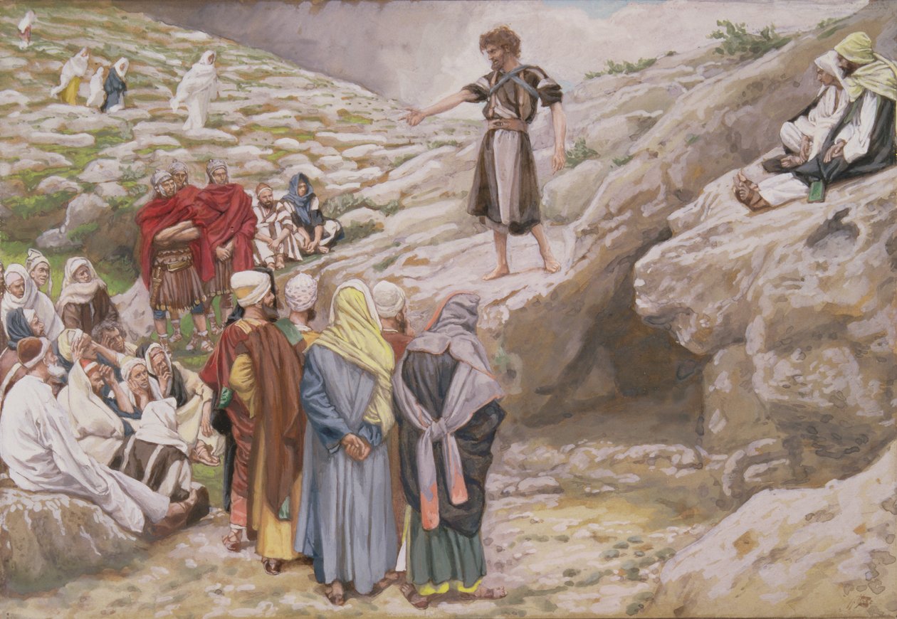 Johannes Døberen og farisæerne, illustration til The Life of Christ, ca. 1886-96 (gouache på pap) af James Jacques Joseph Tissot