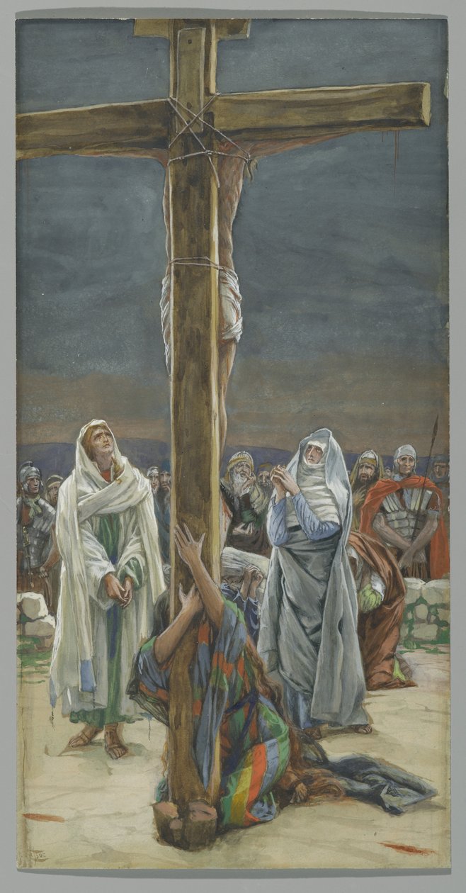 Stabat Mater. Woman Behold Thy Son, illustration til The Life of Christ, ca. 1884-96 (wc & gouache på pap) af James Jacques Joseph Tissot