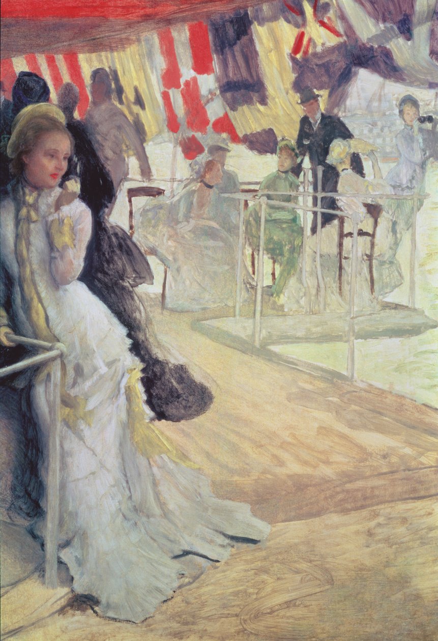 Studie til The Ball on Shipboard, ca. 1874 (se 10803) af James Jacques Joseph Tissot