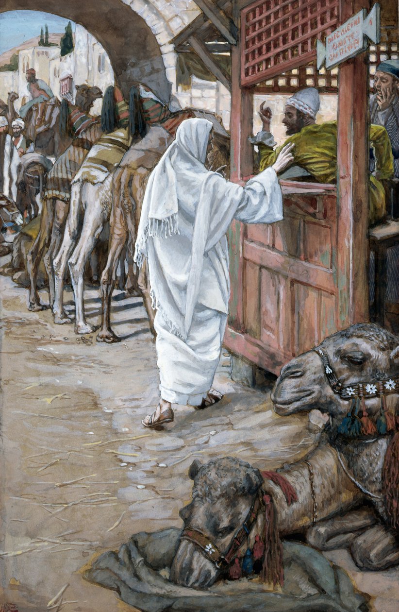 The Calling of St. Matthew, illustration til The Life of Christ, c.1886-94 (wc & gouache på pap) af James Jacques Joseph Tissot