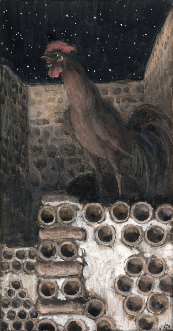 The Cock Crew, illustration til The Life of Christ, ca. 1886-94 (wc & gouache på pap) af James Jacques Joseph Tissot