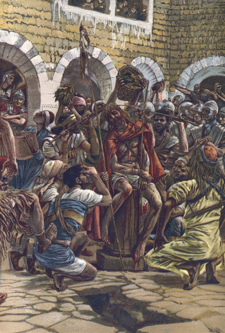The Crown of Thorns - fra "The Life of Our Lord Jesus Christ" - 1899 af James Tissot - La vie de notre seigneur Jesus Christ, af Jacques Joseph (Jacques Joseph) Tissot dit James Tissot (1836-1902) af James Jacques Joseph Tissot
