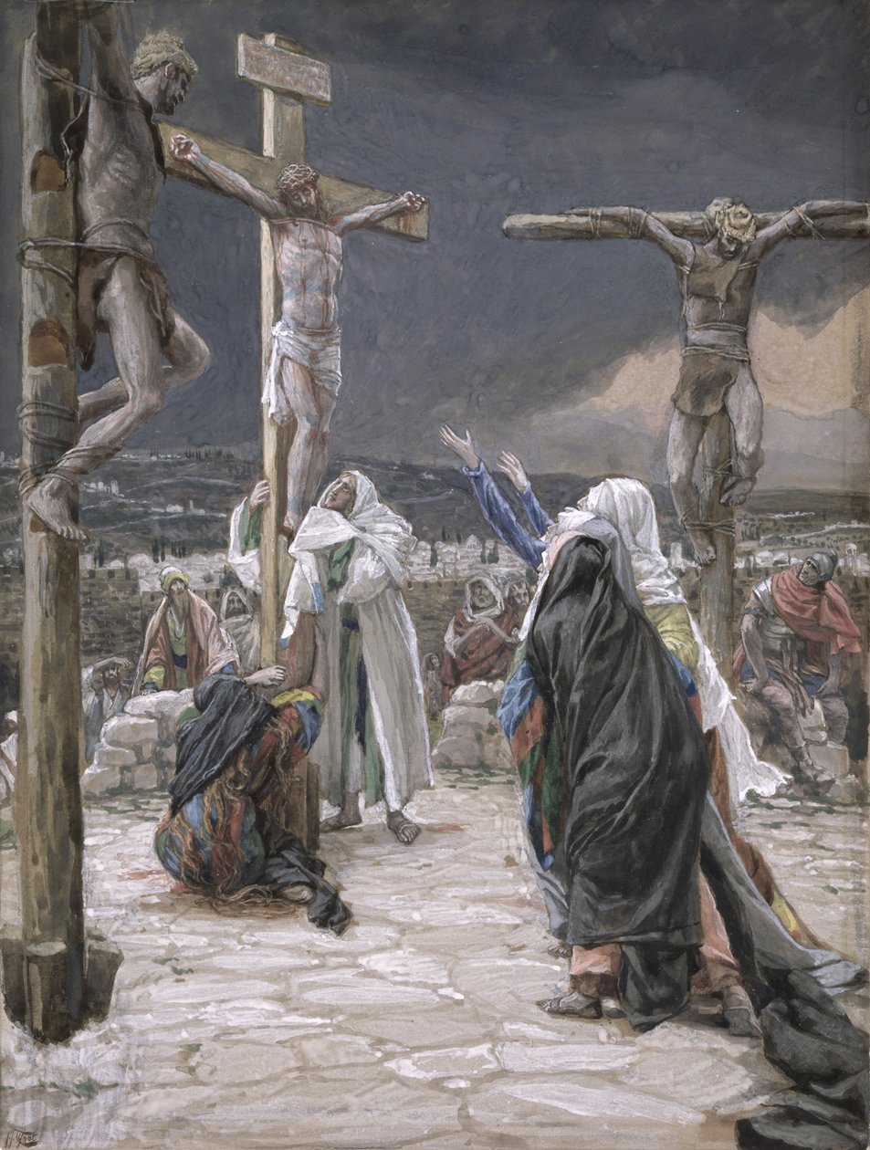 The Death of Jesus, illustration til The Life of Christ, ca. 1884-96 (wc & gouache på pap) af James Jacques Joseph Tissot