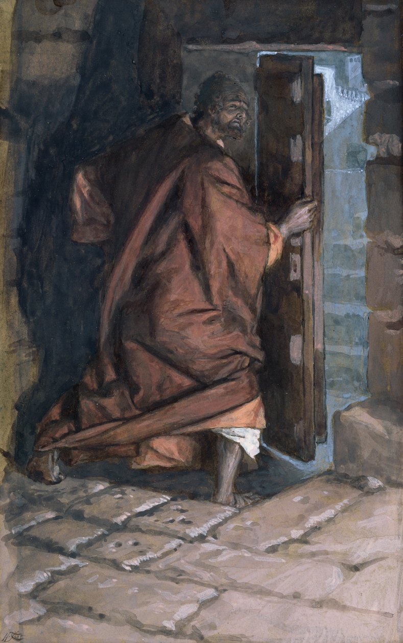 The Departure of Judas, illustration til The Life of Christ, c.1884-96 (wc & gouache på pap) af James Jacques Joseph Tissot