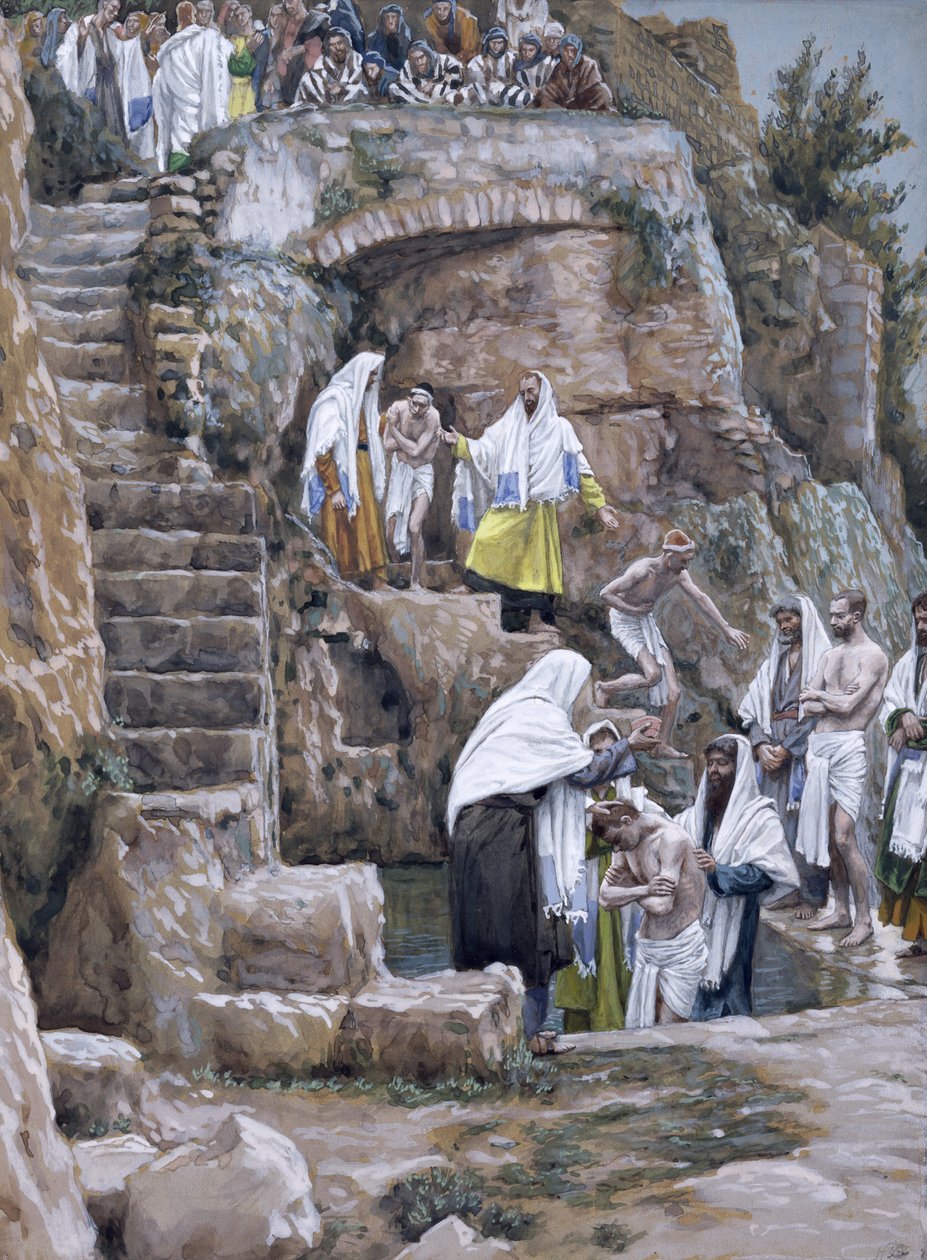The Disciples of Jesus Baptising, illustration til The Life of Christ, ca. 1886-94 (wc & gouache på pap) af James Jacques Joseph Tissot
