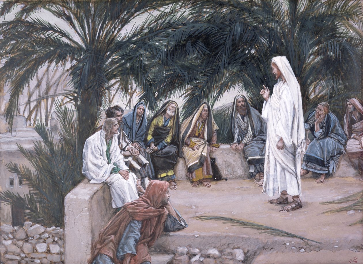 The First Shall Be the Last, illustration til The Life of Christ, ca. 1886-94 (wc & gouache på pap) af James Jacques Joseph Tissot
