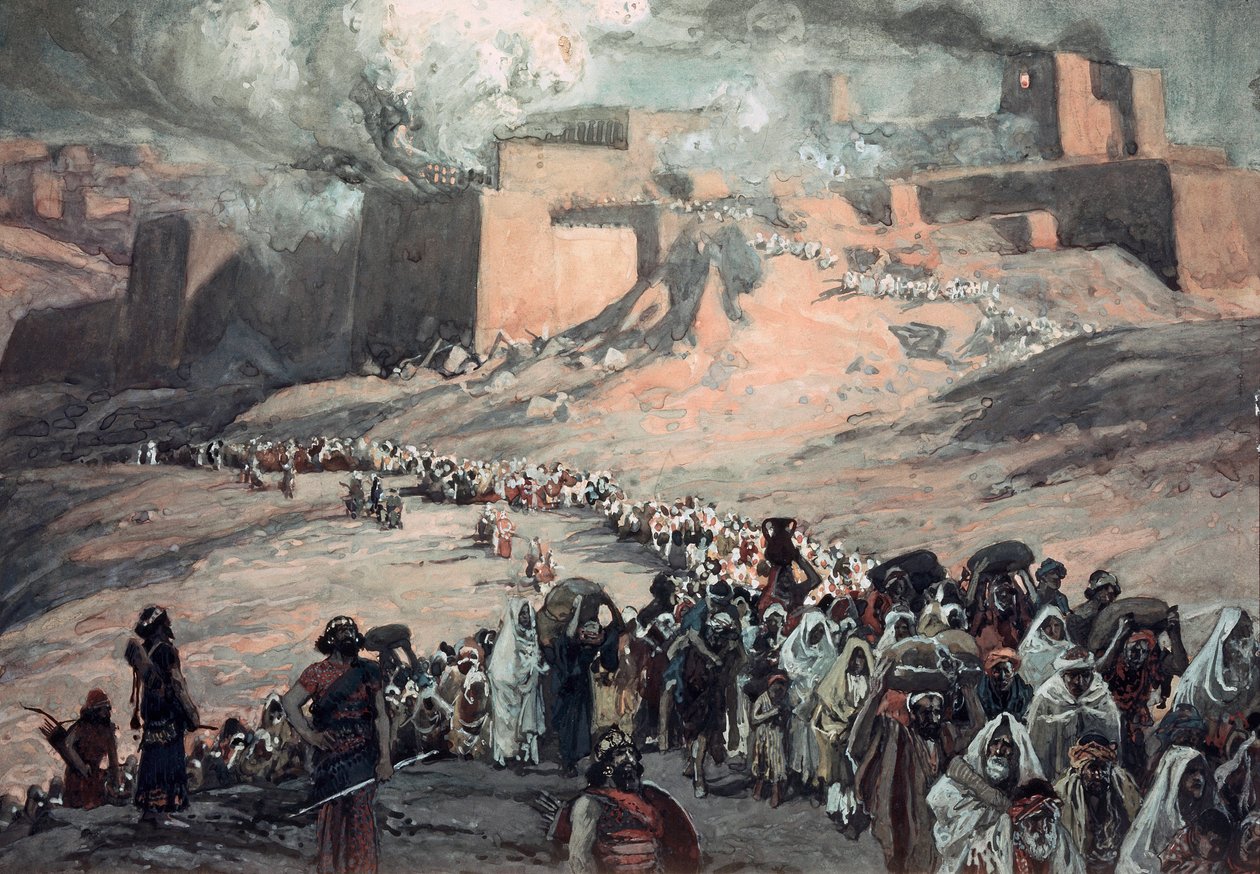 The Flight of the Prisoners (gouache ombord) af James Jacques Joseph Tissot