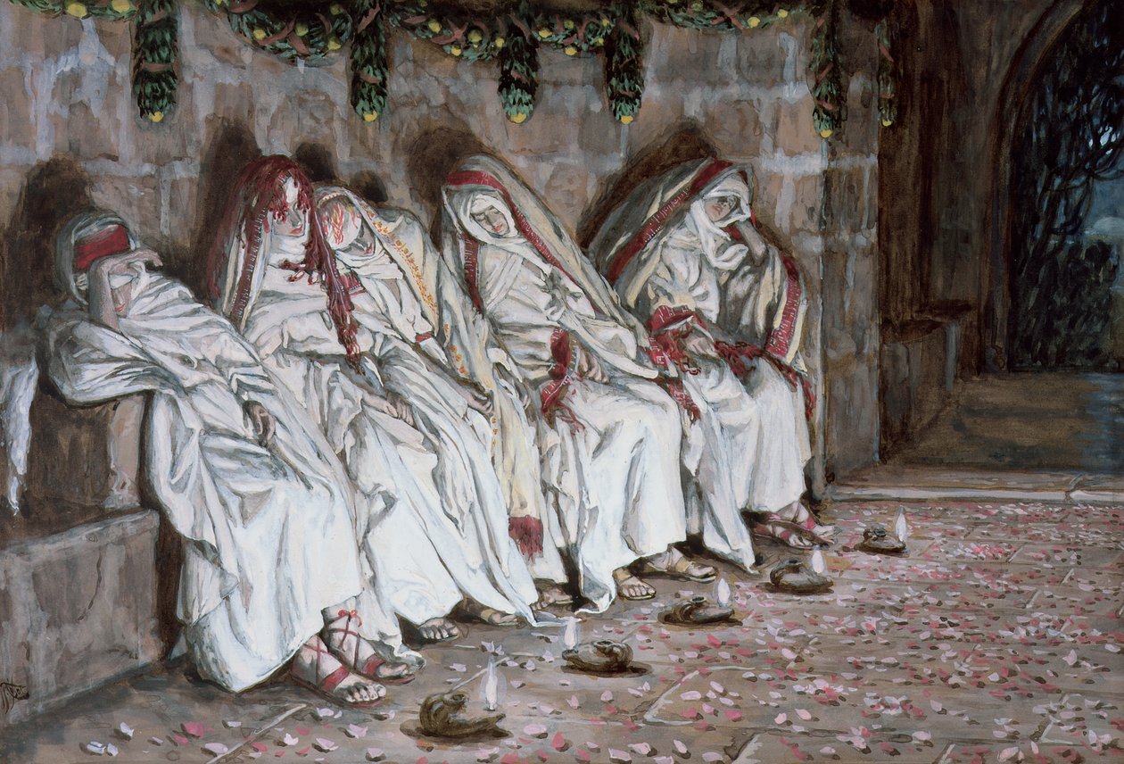 The Foolish Virgins, illustration til The Life of Christ, ca. 1886-94 (wc & gouache på pap) af James Jacques Joseph Tissot