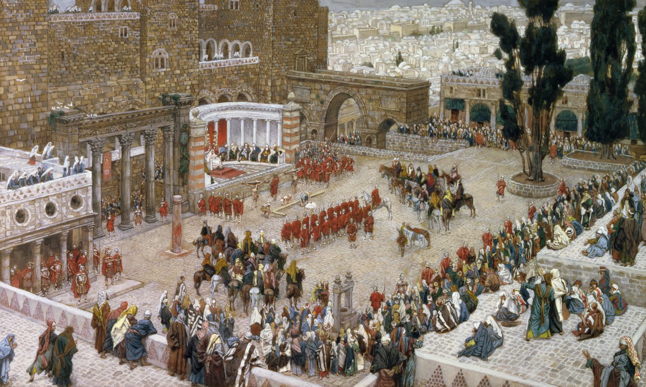 The Forum of Jerusalem set from Above, illustration til The Life of Christ, ca. 1886-96 (gouache på pap) af James Jacques Joseph Tissot