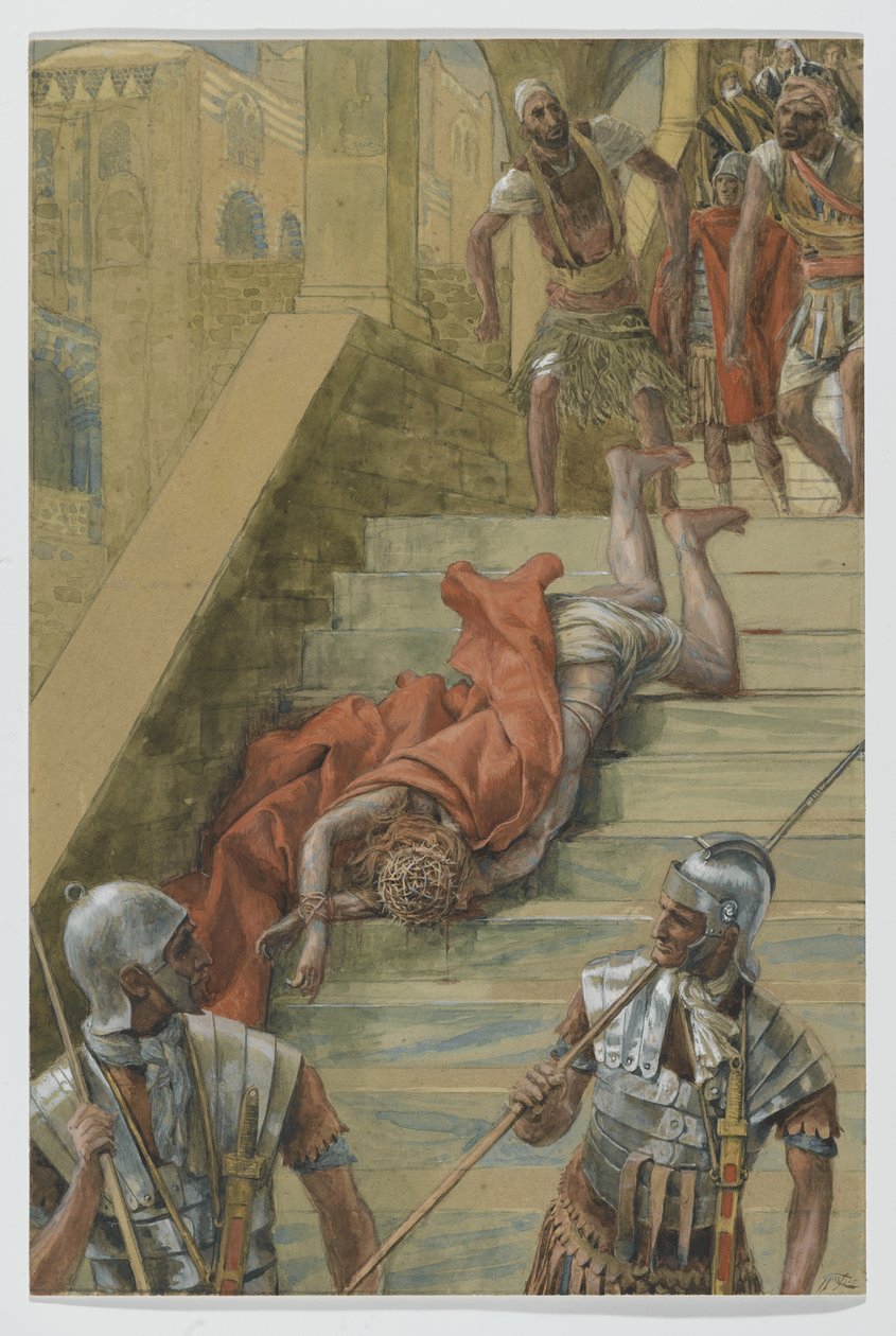 Den hellige trappe, illustration fra Vor Herre Jesu Kristi liv, 1886-94 (wc over grafit på papir) af James Jacques Joseph Tissot
