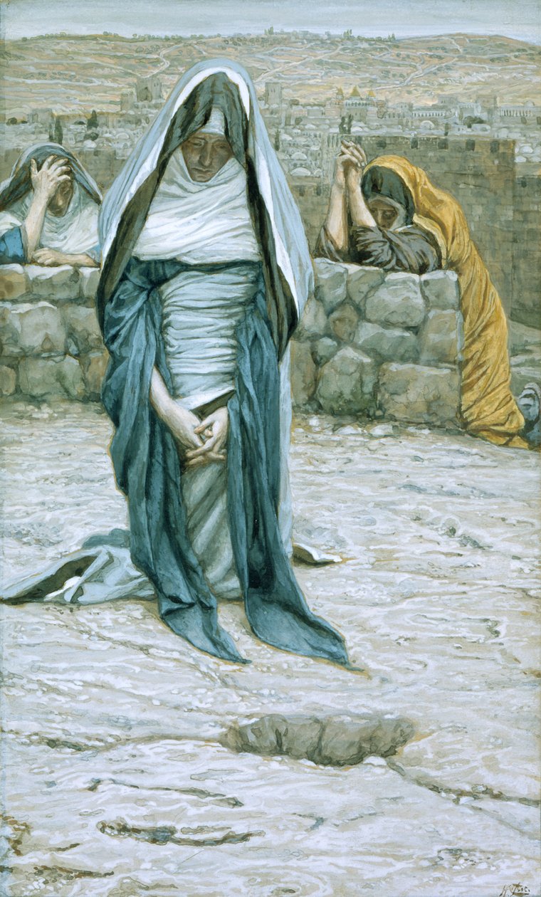 The Holy Virgin in Old Age, illustration til The Life of Christ, c.1884-96 (wc & gouache på pap) af James Jacques Joseph Tissot