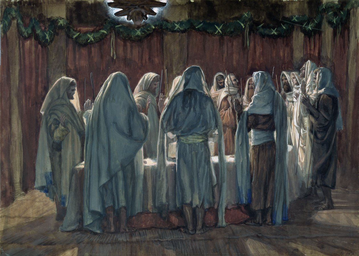 Jødernes påske, illustration til The Life of Christ, ca. 1884-96 (wc & gouache på pap) af James Jacques Joseph Tissot