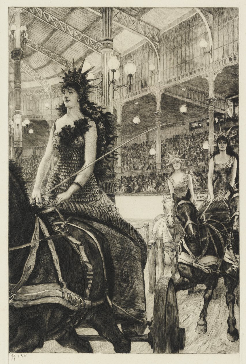 Vognenes damer, 1885 af James Jacques Joseph Tissot