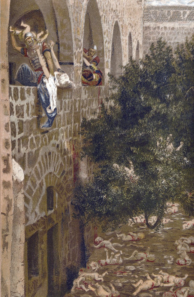 The Massacre of the Innocents - The Massacre of the Innocents - fra "The Life of Our Lord Jesus Christ" - 1899 af James Tissot - La vie de notre seigneur Jesus Christ, af Jacques Joseph (Jacques-Joseph) Tissot dit James Tissot (1836) -1902) af James Jacques Joseph Tissot