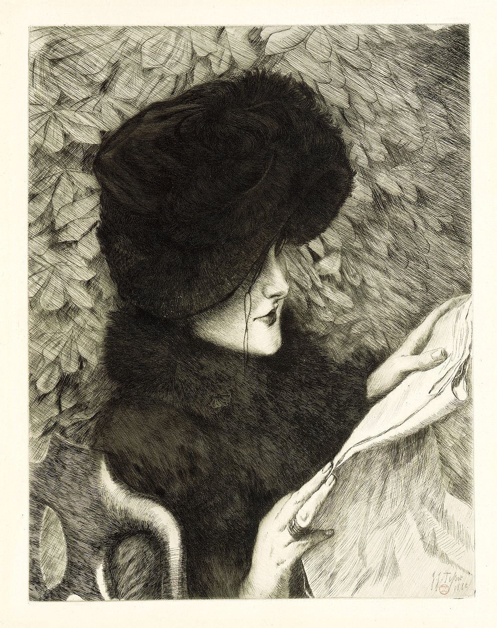 Avisen, 1883 af James Jacques Joseph Tissot