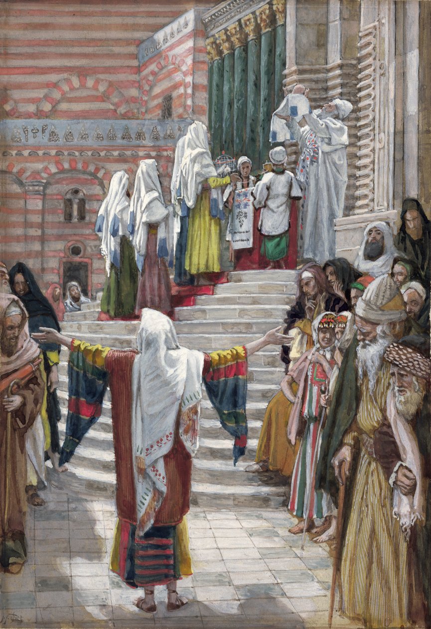 The Presentation of Christ in the Temple, illustration til The Life of Christ, ca. 1886-94 (wc & gouache på pap) af James Jacques Joseph Tissot