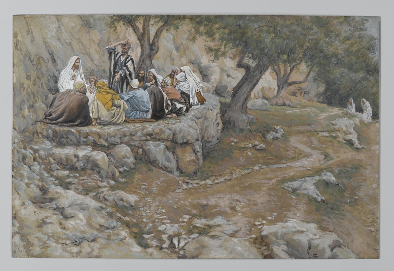 The Primacy of Saint Peter, illustration fra The Life of Our Lord Jesu Christ, 1886-96 (wc over grafit på papir) af James Jacques Joseph Tissot