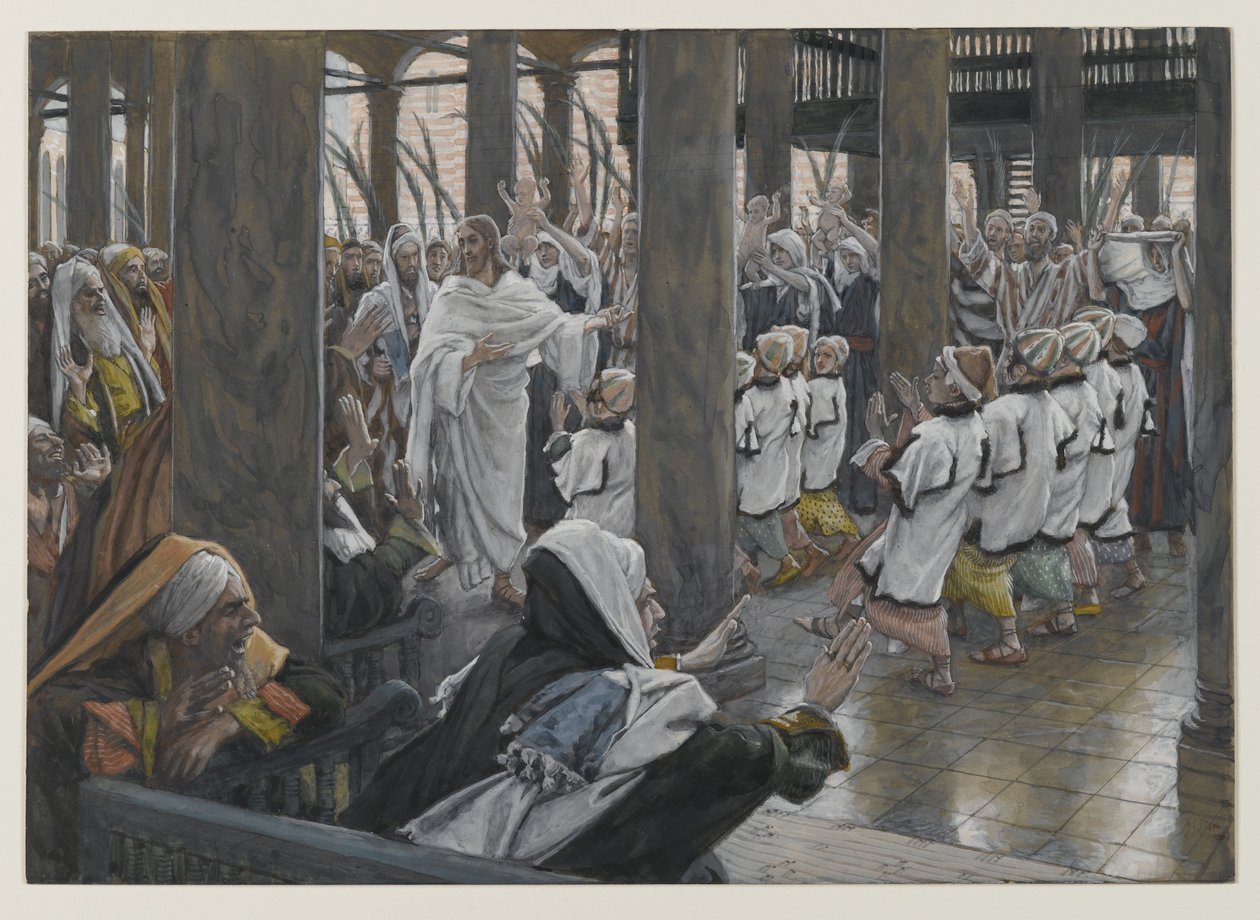 Processionen i templet, illustration fra Vor Herre Jesu Kristi liv, 1886-94 (wc over grafit på papir) af James Jacques Joseph Tissot