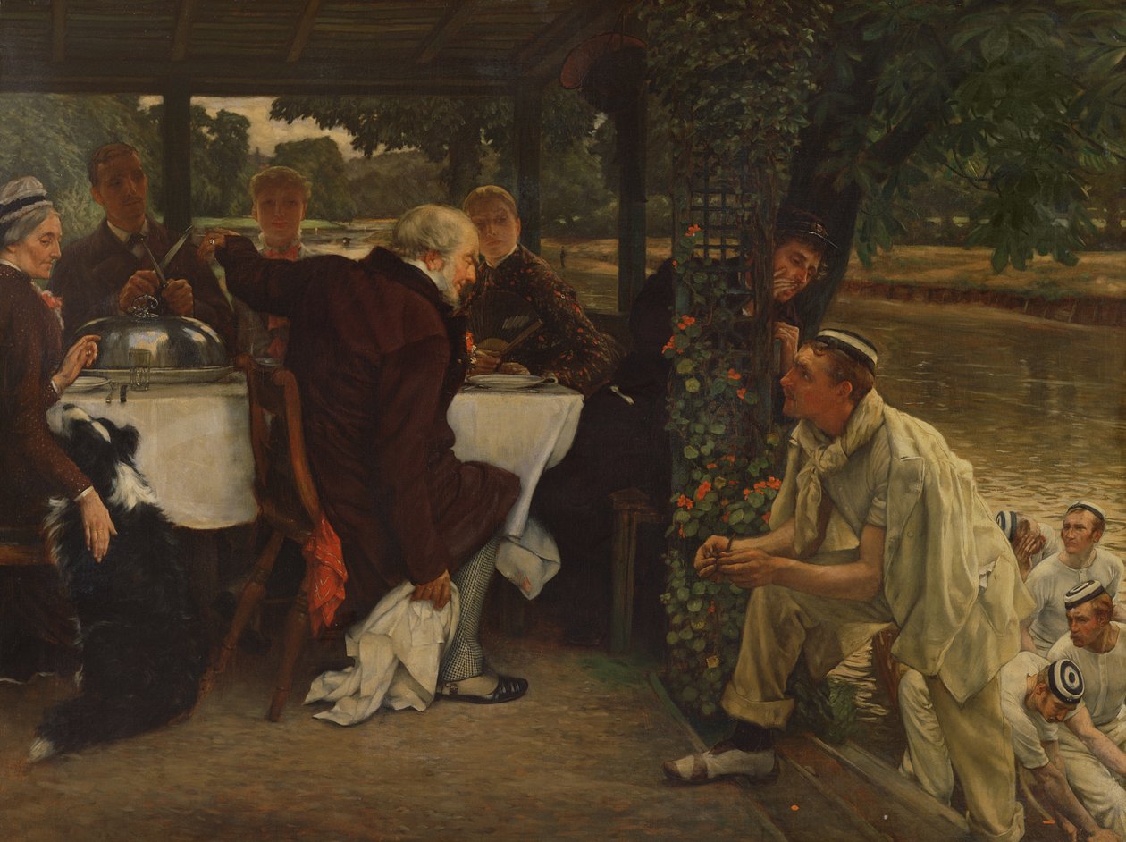 Den fortabte søn i det moderne liv: Den fede kalv, 1880 af James Jacques Joseph Tissot