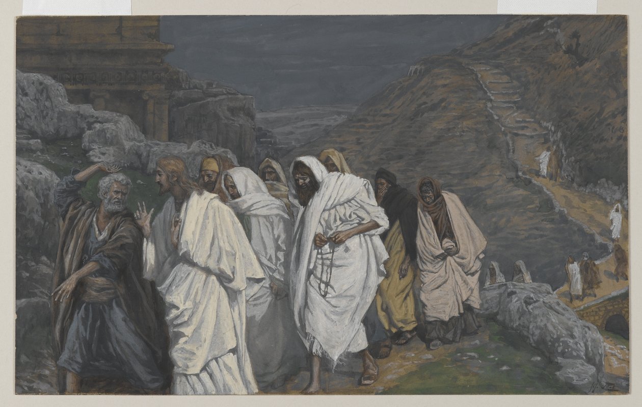 The Protestations of Saint Peter, illustration fra The Life of Our Lord Jesu Christ, 1886-94 (wc over grafit på papir) af James Jacques Joseph Tissot
