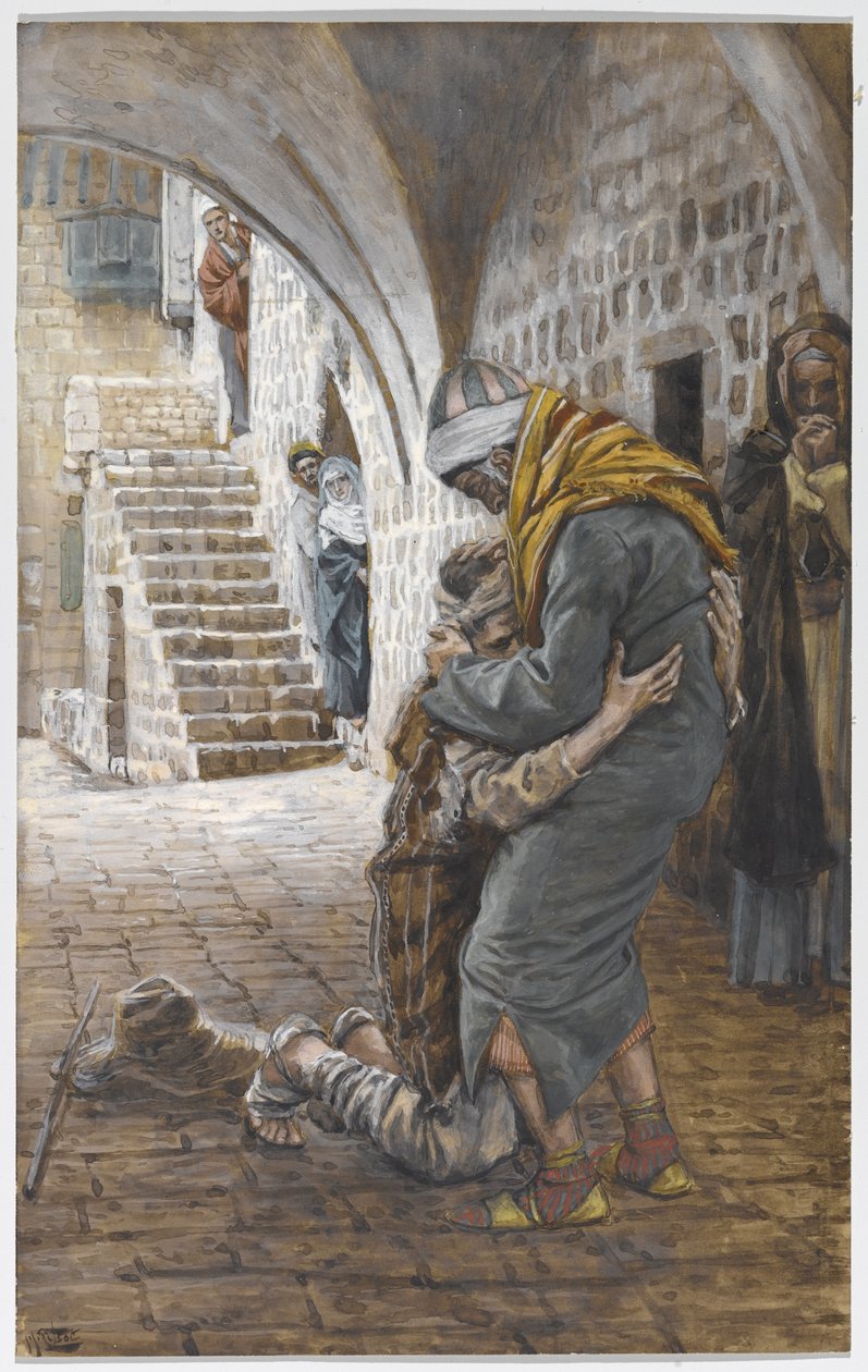 The Return of the Prodigal Son, illustration til The Life of Christ, ca. 1886-96 (gouache på pap) af James Jacques Joseph Tissot