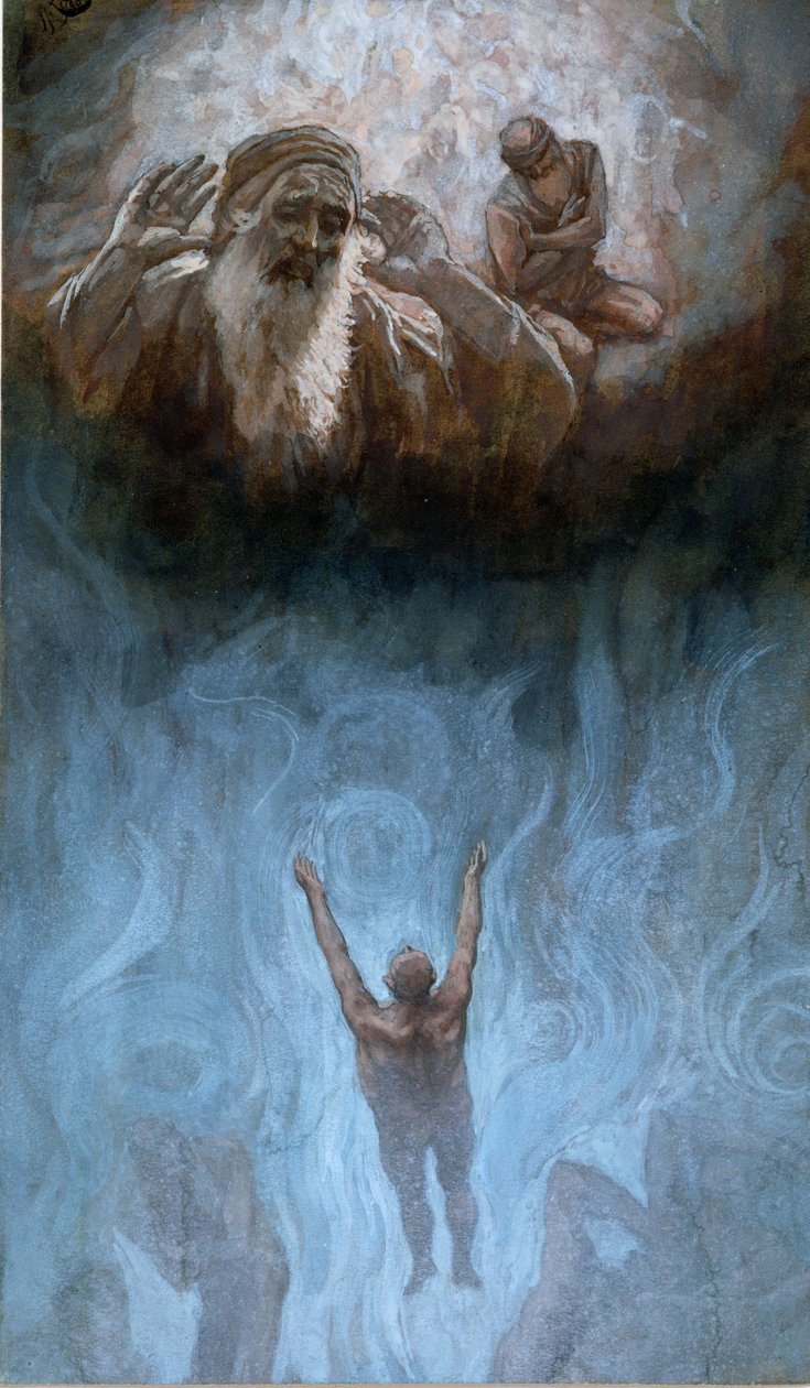 The Rich Man in Hell, illustration til The Life of Christ, ca. 1886-94 (wc & gouache på pap) af James Jacques Joseph Tissot
