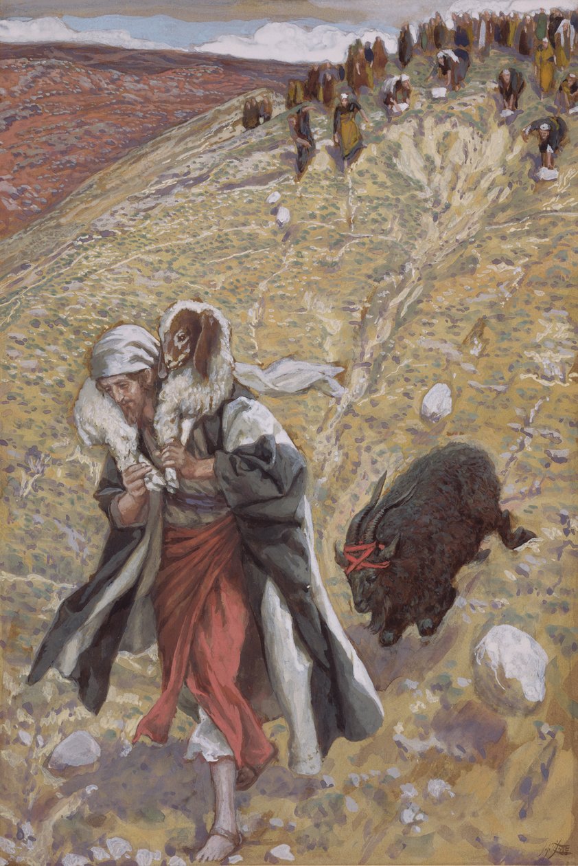 Syndebukken, illustration til The Life of Christ, ca. 1886-94 (wc & gouache på pap) af James Jacques Joseph Tissot