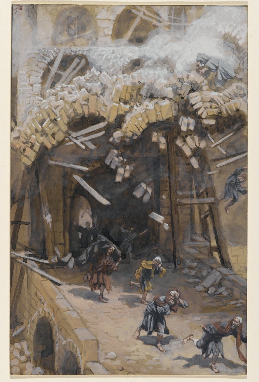 The Tower of Siloam, illustration fra The Life of Our Lord Jesus Christ, 1886-96 (wc over grafit på papir) af James Jacques Joseph Tissot