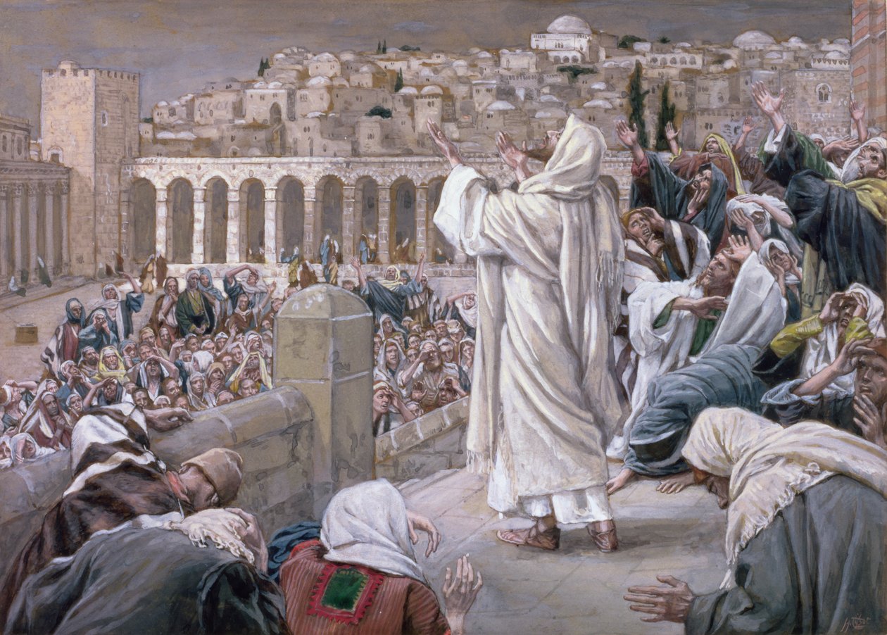 The Voice from Heaven, illustration til The Life of Christ, ca. 1886-96 (gouache på pap) af James Jacques Joseph Tissot