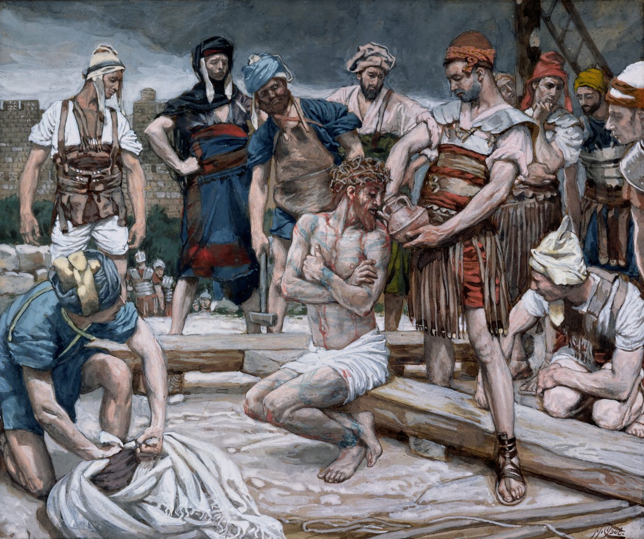 Vinen blandet med myrra, illustration til Kristi liv, ca. 1884-96 (wc & gouache på pap) af James Jacques Joseph Tissot