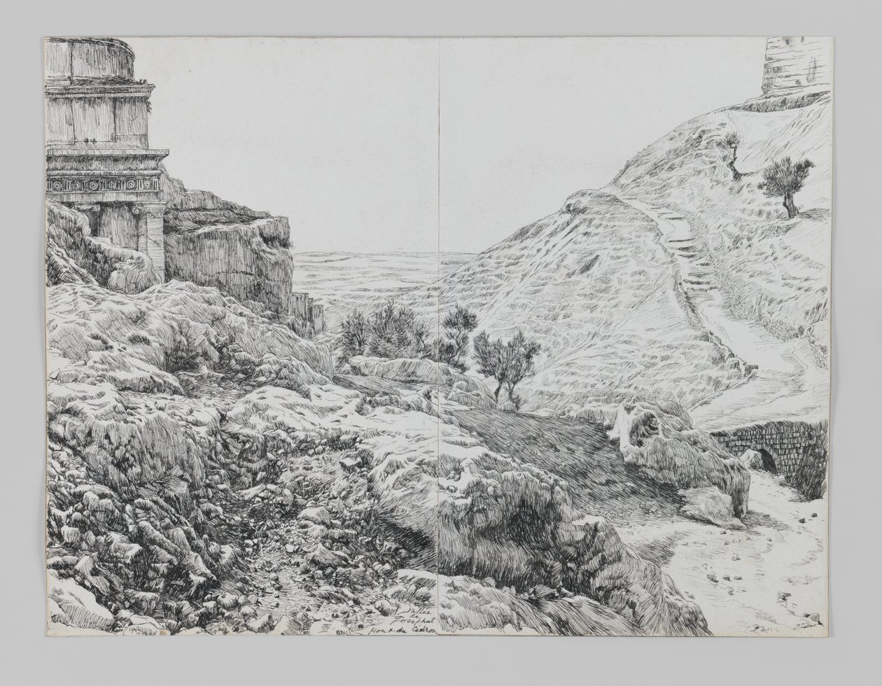 Absaloms grav, Josafats dal, illustration fra Vor Herre Jesu Kristi liv af James Jacques Joseph Tissot