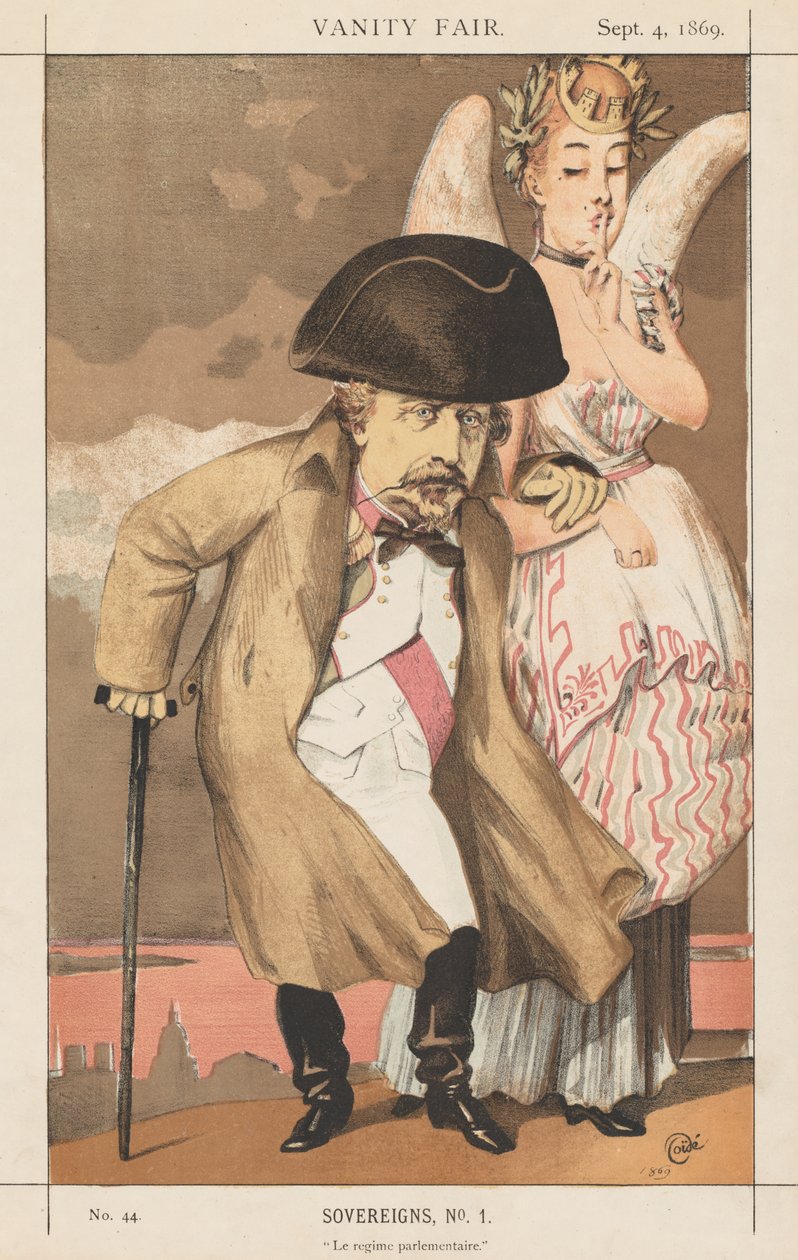Vanity Fair: Sovereigns, nr. 1 Det parlamentariske regime, 1869. af James Jacques Joseph Tissot