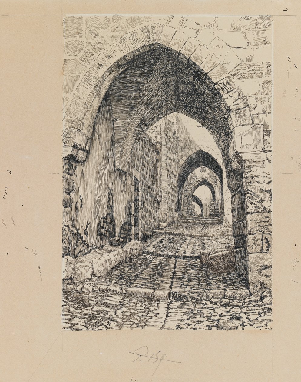 Via Dolorosa, Jerusalem, illustration fra Vor Herre Jesu Kristi liv (blæk og grafit på papir) af James Jacques Joseph Tissot