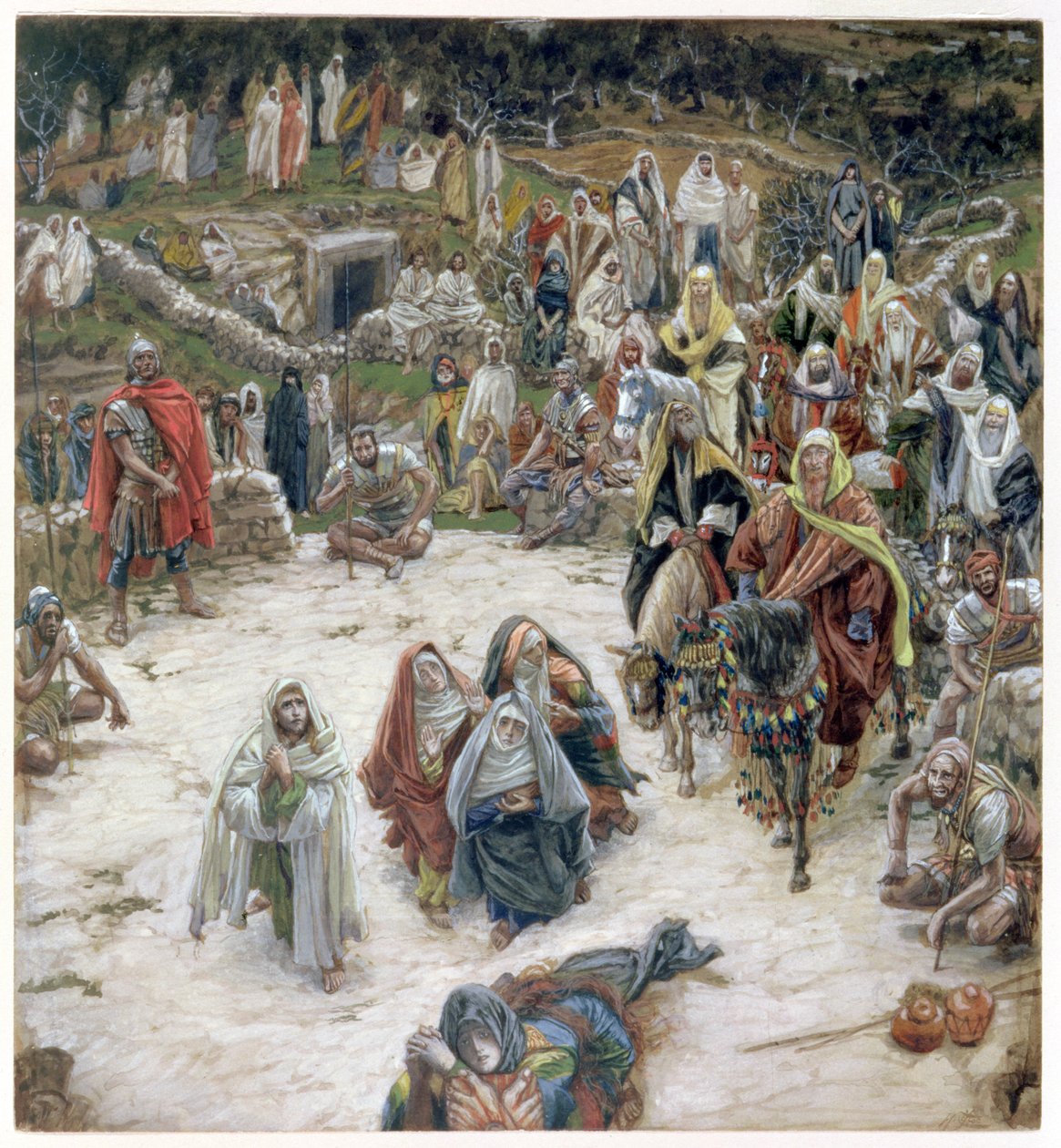 Hvad Kristus så fra korset, illustration til The Life of Christ, ca. 1886-96 (gouache på pap) af James Jacques Joseph Tissot