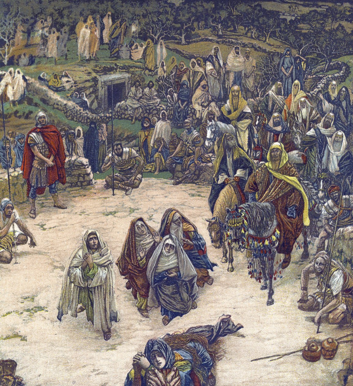 Hvad Vorherre så fra korset - Hvad vores frelser så fra korset - fra "" Vor Herre Jesu Kristi liv"" - 1899 af James Tissot - Vor Herre Jesu Kristi liv, af Jacques Joseph (Jacques Joseph) Tissot det James Tissot (1836-1902) af James Jacques Joseph Tissot