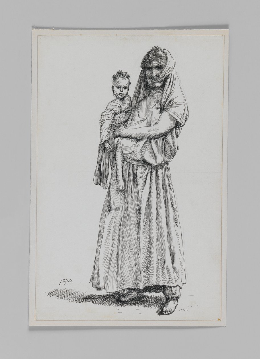 Kvinde fra Geba, Samaria, illustration fra Vor Herre Jesu Kristi liv af James Jacques Joseph Tissot